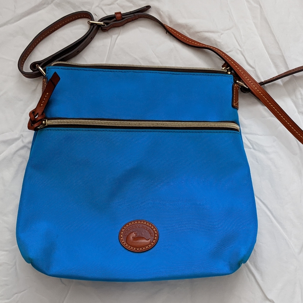 Dooney and Bourke nylon crossbody bag, bright blue